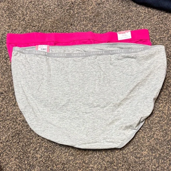 Cacique Vibrant Pink and Soft Gray Panties Trio New With Tags 18/20 - Picture 4 of 6